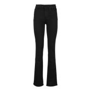 PAIGE Klassiska Straight Leg Jeans Black, Dam