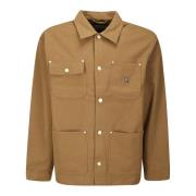 Carhartt Wip Mockajacka med Guldiga Knappar Brown, Herr