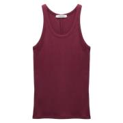 Dorothee Schumacher Räfflad Tanktop Simply Timeless Red, Dam