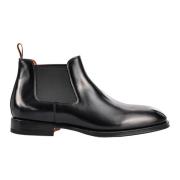 Santoni Stiliga Ankelboots Black, Herr