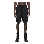 Destin Svart Sliten Bomull Elastisk Midja Shorts Black, Herr