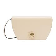 Furla Geometrisk Crossbody-väska med Sfärisk Stängning Beige, Dam