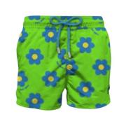 MC2 Saint Barth Mäns Strand Shorts Tropiskt Tryck Multicolor, Herr