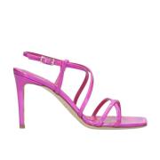 Ncub Fuchsia Patent Sandaler med Fotledsrem Pink, Dam