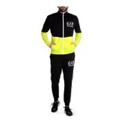 Emporio Armani EA7 Herr Tracksuit Klänning Svart/Grön Multicolor, Herr