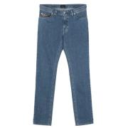 Brioni Blå Slim-Fit Denim Jeans Blue, Herr