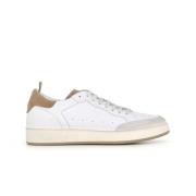 Officine Creative Vita och Beige Läder Sneakers White, Herr