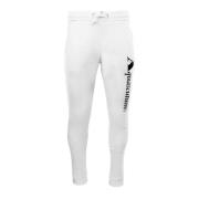 Aquascutum Sportiga bomulls sweatpants med elastisk midja White, Herr