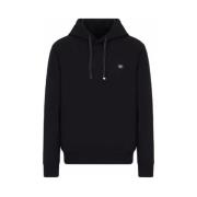 Armani Hoodie med logopatch Blue, Herr