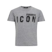 Dsquared2 Grå Melange T-shirt Gray, Herr