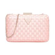 Guess Flätad Twiller Clutch - Axelväska Pink, Dam