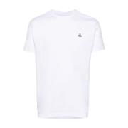 Vivienne Westwood Vita T-shirts och Polos med Orb Logo White, Dam