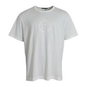 Dolce & Gabbana Vit Bomull Logo Crewneck T-shirt White, Herr