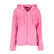 North Sails Rosa Hoodie i Bomull med Logotyp Pink, Dam