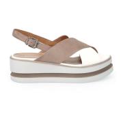 Sangiorgio Beige Kilklack Sandaler Beige, Dam