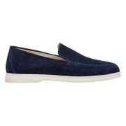 Estro Herr Navy Blue Velour Loafers för vår Er00113019 Blue, Herr