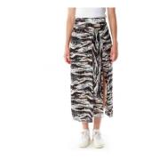 Lala Berlin Zebra Print Wrap Style Skirt Multicolor, Dam