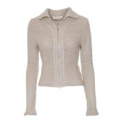 Our Legacy Slim Zip Cardigan Beige, Dam