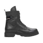 Estro Kvinnors Svarta Läder Ankelboots med en Spänne Er00111898 Black,...