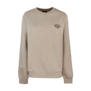 A.p.c. Ekologisk Bomull Crewneck Sweater Beige, Dam