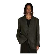 Yohji Yamamoto Ink-Dyed Linen Blazer Black, Herr