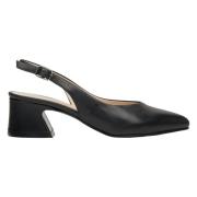 Estro Kvinnors Svarta Läder Slingback Pumps Er00112812 Black, Dam