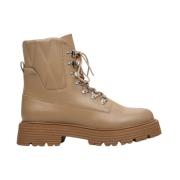 Estro Kvinnors Beige Ankelboots av Äkta Läder för Vintern Er00112212 B...