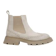 Estro Kvinnors Beige Chelsea Boots tillverkade av Äkta Mocka Er0011199...