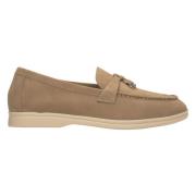 Estro Kvinnors Beige Tassel Loafers gjorda av Nubuck Er00114687 Beige,...