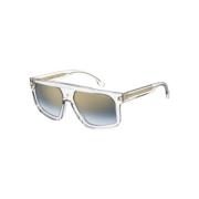 Carrera Kristall Blå Shaded Guld Spegel Solglasögon Gray, Unisex