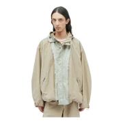 Diesel Canvasväv Distressed Panel Jacka Beige, Herr