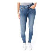 G-star Mid Super Skinny Jeans Knappstängning Blue, Dam