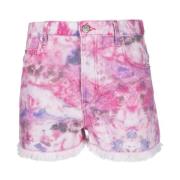 Isabel Marant Tie-Dye Frayed Mulberry Shorts Multicolor, Dam