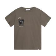 Les Deux Konsttryck Bomull T-shirt Brown, Herr