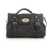 Mulberry Svart Alexa Satchel Väska Black, Dam