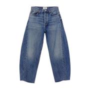 Agolde Luna Pieced Control Jeans Blue, Dam