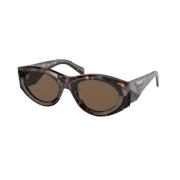 Prada Stiliga Zs-2Au06B Solglasögon Brown, Dam