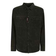 Dsquared2 Sammet Corduroy Skjorta med Fickor Green, Herr