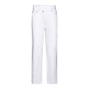 Agolde Criss Cross Denim Jeans White, Dam