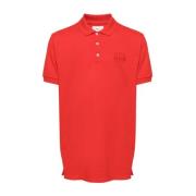 Bally Röd Polo Skjorta Broderad Logotyp Red, Herr