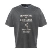 Represent Horizons Svart Text-Print T-Shirt Gray, Herr