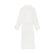 Ines De La Fressange Paris Blake vit bomull trenchcoat White, Dam