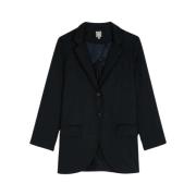 Ines De La Fressange Paris Navy blue Clementine jacket Blue, Dam