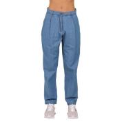 Aspesi Långa Veckade Jeans Blue, Dam