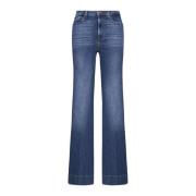 7 For All Mankind Blå Denim Jeans Blue, Dam