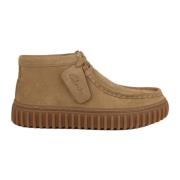 Clarks Beige Damankelboot Trendy Bekväm Beige, Dam