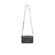 Dkny Svart Läder Crossbody Väska Black, Dam