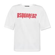 Dsquared2 Tryckt T-shirt White, Dam