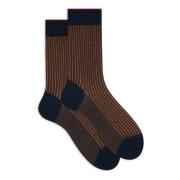 Gallo Ocean Blue Ribbed Cotton Socks Multicolor, Herr