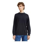 Hugo Boss Navy Blue Sweater Klassisk Stil Blue, Herr